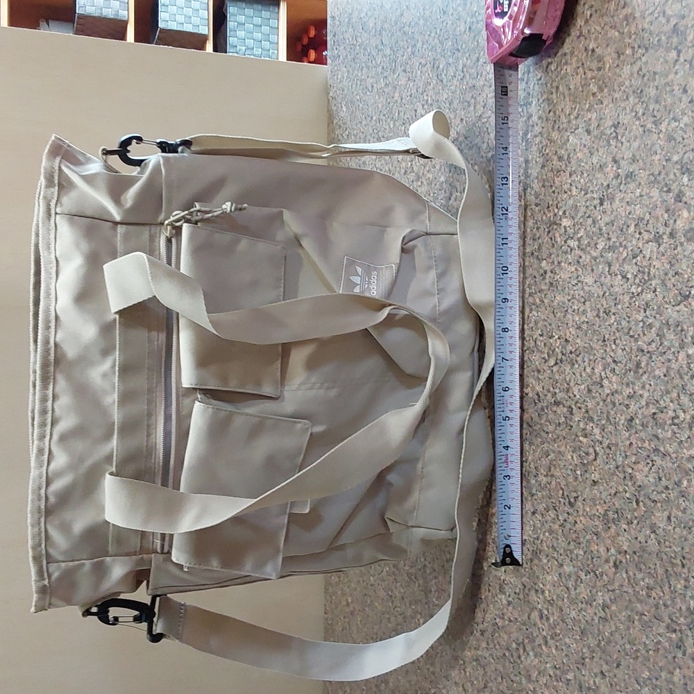 Adidas Cream colored gym bag